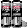 imageWeiman Stainless Steel Cleaner and Polish Wipes Bundle with Microfiber ClothRemoves Fingerprints Water Marks and Grease from Appliances  Works Great on Refrigerators Ovens and Grills30 Count Pack of 2