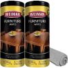 imageWeiman Wood Cleaner and Polish Wipes  Clean Polish ampamp Protect Wood Furniture 30 Count20 Count Pack of 3