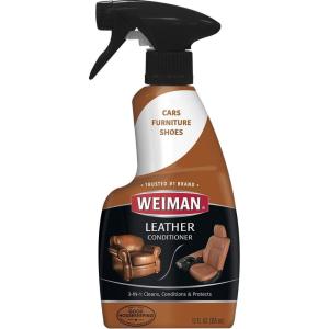 imageWeiman Leather Cleaner Conditioner ampamp Protector for Couches Boots Chairs Bags Purses ampamp Auto Interior with Microfiber Towel Included 2 Pack12 Fl Oz Pack of 1