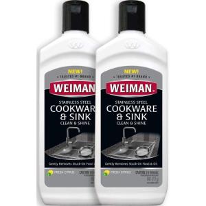 imageWeiman Stainless Steel Sink and Pots ampamp Pans Cleaner and Polish  2 Pack