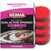 image:imageWeiman MultiSurface Dual Action Sponges NonScratch Scrub amp Shine for Dishes Cooktops Stainless Steel Glass Granite amp More  Durable Kitchen Cleaning Sponges 4 Sponges